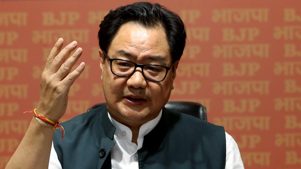 Union minister Kiren Rijiju. (ANI Photo) (Ayush Sharma) Union minister Kiren Rijiju. (ANI Photo) (Ayush Sharma)