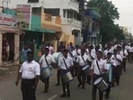 RSS workers hold rally in amid heavy police deployment in Cuddalore on Sunday.(ANI) RSS workers hold rally in amid heavy police deployment in Cuddalore on Sunday.(ANI)