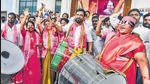 TRS supporters celebrate in Hyderabad on Sunday. (PTI) TRS supporters celebrate in Hyderabad on Sunday. (PTI)