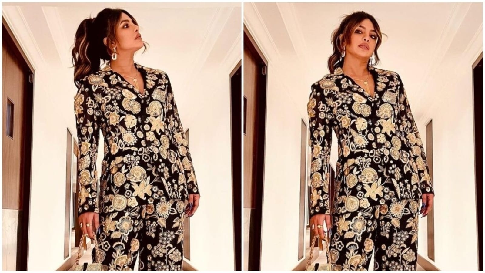 Priyanka Chopra proves she is the forever megawatt style icon with another look from India visit in powersuit: All pics