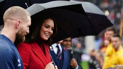 Kate Middleton: Britain's Catherine, Princess of Wales meets the players ahead of the England vs. Papua New Guinea Rugby League World Cup quarter-final match. (Reuters)