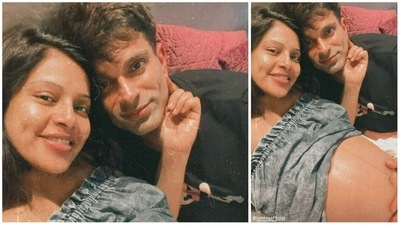 Bipasha Basu and Karan Singh Grover in a new pic posted by her on social media. Bipasha Basu and Karan Singh Grover in a new pic posted by her on social media.