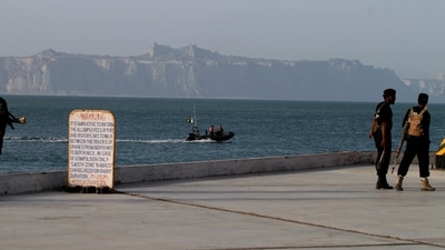 Pakistani Navy soldiers patrol in Gwadar port, key to the trade portion of the China Pakistan Economic Corridor. (AP) Pakistani Navy soldiers patrol in Gwadar port, key to the trade portion of the China Pakistan Economic Corridor. (AP)