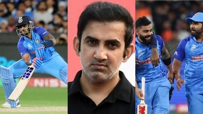 Suryuakumar Yadav; Gautam Gambhir; Virat Kohli with Rohit Sharma Suryuakumar Yadav; Gautam Gambhir; Virat Kohli with Rohit Sharma