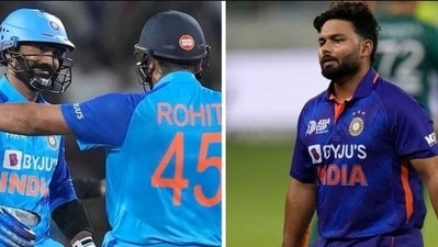 Rohit Sharma explained why Rishabh Pant replaced Dinesh Karthik in the Indian playing XI (AP)