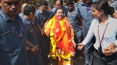 Uma Bharti clarified that she took sanyas in 1992. (PTI) Uma Bharti clarified that she took sanyas in 1992. (PTI)