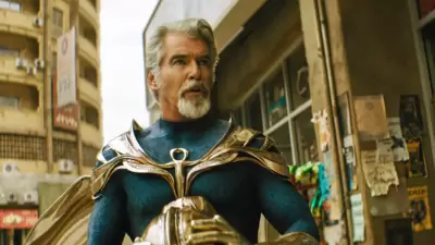 Pierce Brosnan plays Doctor Fate in Black Adam. Pierce Brosnan plays Doctor Fate in Black Adam.
