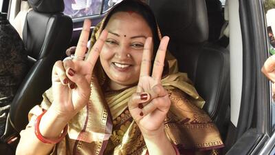 In Mokama, don-turned-politician Anant Singh’s wife Neelam Devi won against Sonam Devi, wife of another strongman, Lalan Singh. (PTI) In Mokama, don-turned-politician Anant Singh’s wife Neelam Devi won against Sonam Devi, wife of another strongman, Lalan Singh. (PTI)