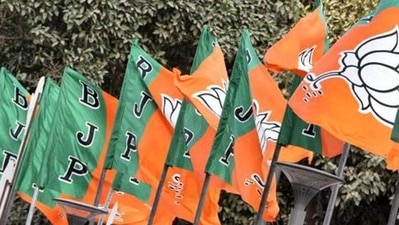 BJP flags at the party headquarter in New Delhi. (HT File Photo) BJP flags at the party headquarter in New Delhi. (HT File Photo)