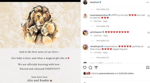 Kareena Kapoor commented on Alia Bhatt's post. Kareena Kapoor commented on Alia Bhatt's post.