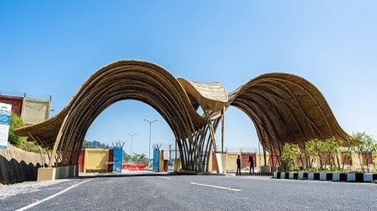 Architectural marvel Great Hornbill gate to welcome guests at Donyi Polo Airport(ANI photo)