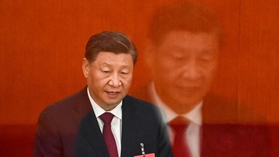 China's President Xi Jinping is seen speaking. (Reuters)