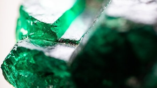 The image shared by Guinness World Records shows the world's largest uncut emerald.(Guinness World Records)