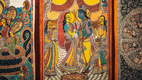 Presenting Indian Folk Art. My acrylic painting of Indian Traditional Art | Indian  Folk Art. Jamini Roy Style Indian Traditional Picture Drawing | By Drawing  BookFacebook