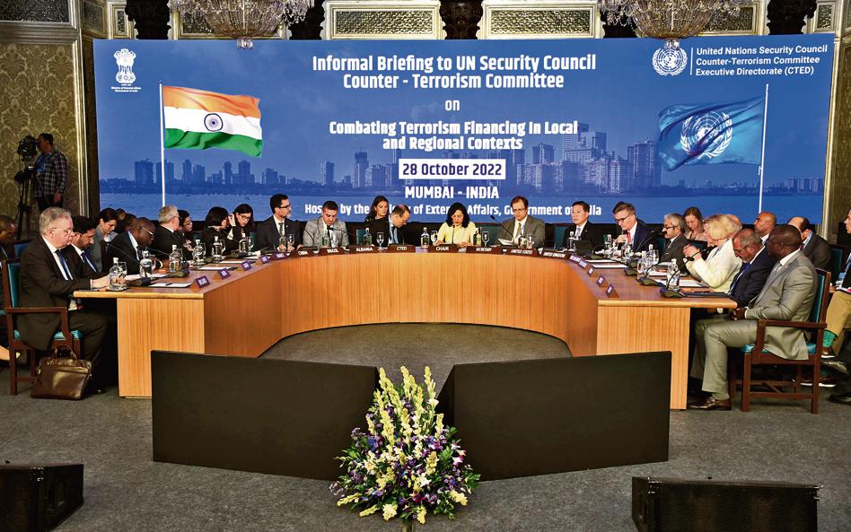 Permanent Representative of India to the United Nations Ruchira Kamboj attends the Special Meeting of the UN Security Council’s (UNSC) Counter-Terrorism Committee (CTC), at Hotel Taj Mahal Palace, in Mumbai. (ANI Photo) Permanent Representative of India to the United Nations Ruchira Kamboj attends the Special Meeting of the UN Security Council’s (UNSC) Counter-Terrorism Committee (CTC), at Hotel Taj Mahal Palace, in Mumbai. (ANI Photo)