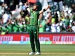 Shaheen Afridi celebrates the dismissal of Taskin Ahmed during the ICC Men's T20 World Cup 2022 Super 12 Group 2 match between Bangladesh and Pakistan.(Pakistan Cricket Twitter) Shaheen Afridi celebrates the dismissal of Taskin Ahmed during the ICC Men's T20 World Cup 2022 Super 12 Group 2 match between Bangladesh and Pakistan.(Pakistan Cricket Twitter)