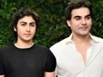 Malaika Arora and Arbaaz Khan with son Arhaan Khan. (File Photo) Malaika Arora and Arbaaz Khan with son Arhaan Khan. (File Photo)