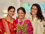 Kajol with sister Tanishaa Mukerji and mother Tanuja at a recent family get-together at home. Kajol with sister Tanishaa Mukerji and mother Tanuja at a recent family get-together at home.