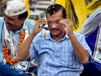 Rajkot: Delhi Chief Minister Arvind Kejriwal during a roadshow ahead of Gujarat Assembly elections, in Rajkot, Sunday, Nov. 6, 2022. (PTI Photo)(PTI11_06_2022_000220A)(PTI) Rajkot: Delhi Chief Minister Arvind Kejriwal during a roadshow ahead of Gujarat Assembly elections, in Rajkot, Sunday, Nov. 6, 2022. (PTI Photo)(PTI11_06_2022_000220A)(PTI)