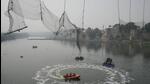 The bridge collapse in Morbi last month left 135 people dead. (AP) The bridge collapse in Morbi last month left 135 people dead. (AP)