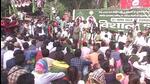 Party workers of the ruling coalition in Jharkhand on Monday staged a protest near Raj Bhavan, accusing the BJP at the Centre of using central agencies to bring down the state government. (Twitter/ANI)