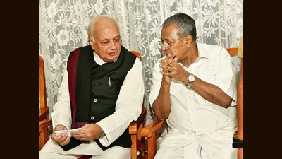 Arif Mohammad Khan targeted chief minister Pinarayi Vijayan while also claiming that he was “threatened of dire consequences” by the activists of the Left organisations Arif Mohammad Khan targeted chief minister Pinarayi Vijayan while also claiming that he was “threatened of dire consequences” by the activists of the Left organisations