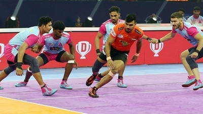 PKL 9: Jaipur Pink Panthers beat U Mumba (Pro Kabaddi League) PKL 9: Jaipur Pink Panthers beat U Mumba (Pro Kabaddi League)