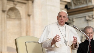 Pope Francis: Pope Francis at the weekly general audience. (Reuters)
