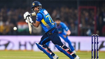 Danushka Gunathilaka plays a shot (PTI) Danushka Gunathilaka plays a shot (PTI)