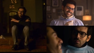 Kartik Aaryan in Freddy teaser video. Kartik Aaryan in Freddy teaser video.