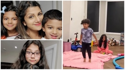 Rambha shared several pictures and a video featuring her kids. Rambha shared several pictures and a video featuring her kids.