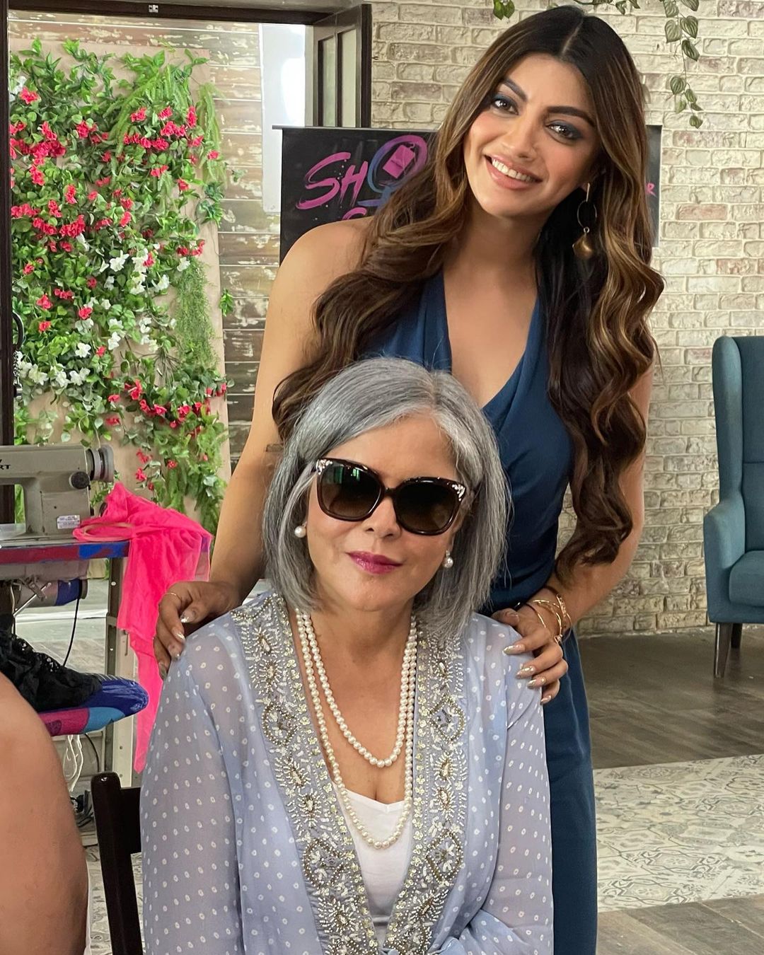Zeenat Aman from a recent shoot, where she decked up in a silver outfit.