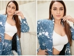Sonakshi Sinha is basking in the success of her recent release Double XL which also stars Huma Qureshi in lead role. Sonakshi is a big-time fashionista and her Instagram handle speaks volumes. For a recent outing, the Dabangg actor kept it chic with a touch of casual in a denim pantsuit.