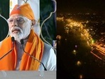 In Delhi, PM Modi addressed devotees who had gathered for a programme commemorating Guru Nanak and also shared pictures of Varanasi with diyas lit up.(ANI & Twitter/@narendramodi) In Delhi, PM Modi addressed devotees who had gathered for a programme commemorating Guru Nanak and also shared pictures of Varanasi with diyas lit up.(ANI & Twitter/@narendramodi)