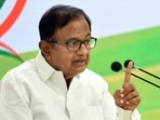 Congress party leader P Chidambaram. (Arvind Yadav/Hindustan Times) Congress party leader P Chidambaram. (Arvind Yadav/Hindustan Times)