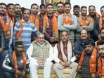 Image shared by Himachal Pradesh CM Jairam Thakur on Twitter, welcoming Congress leaders to BJP. Image shared by Himachal Pradesh CM Jairam Thakur on Twitter, welcoming Congress leaders to BJP.