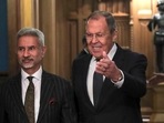 Russian foreign minister Sergei Lavrov attends a meeting with his Indian counterpart S Jaishankar in Moscow, 