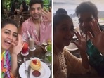 Tejasswi Prakash with Karan Kundrra on their vacation. Tejasswi Prakash with Karan Kundrra on their vacation.