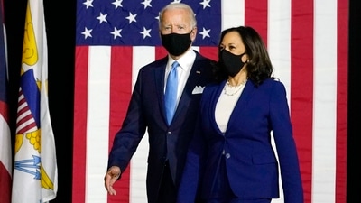 US Midterm Elections: Joe Biden and Kamala Harris are seen. US Midterm Elections: Joe Biden and Kamala Harris are seen.