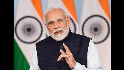 Prime Minister Narendra Modi speaks during the launch of logo, theme and website of India’s G20 Presidency, via video conferencing, in New Delhi, Tuesday, Nov. 8, 2022. (PTI) Prime Minister Narendra Modi speaks during the launch of logo, theme and website of India’s G20 Presidency, via video conferencing, in New Delhi, Tuesday, Nov. 8, 2022. (PTI)