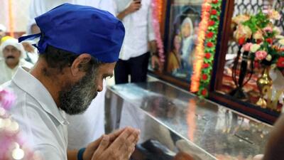 Congress leader Rahul Gandhi at a Guru Nanak Jayanti programme in Nanded. (PTI) Congress leader Rahul Gandhi at a Guru Nanak Jayanti programme in Nanded. (PTI)