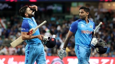 Virat Kohli and Suryakumar Yadav walk back to pavilion after posting a fighting total during T20 World Cup 2022 match against Netherlands (ANI) Virat Kohli and Suryakumar Yadav walk back to pavilion after posting a fighting total during T20 World Cup 2022 match against Netherlands (ANI)