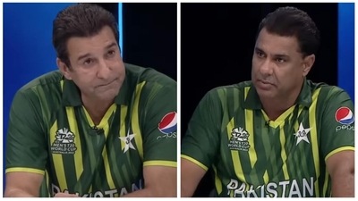 Waqar Younis had asked Wasim Akram the bizarre question on behalf of the fan during the talk show (YouTube screengrab - A Sports) Waqar Younis had asked Wasim Akram the bizarre question on behalf of the fan during the talk show (YouTube screengrab - A Sports)