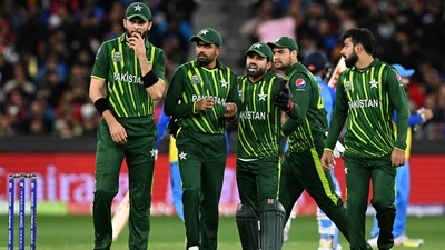 Pakistan's players Shaheen Shah Afridi, Babar Azam, Mohammad Rizwan and Shadab Khan (AFP) Pakistan's players Shaheen Shah Afridi, Babar Azam, Mohammad Rizwan and Shadab Khan (AFP)