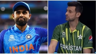 Suryakumar Yadav and Shoaib Malik Suryakumar Yadav and Shoaib Malik