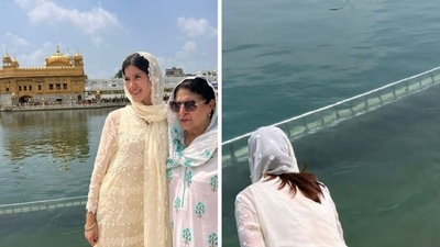 Shanaya Kapoor visits the Golden Temple with Namita Sandhu. Shanaya Kapoor visits the Golden Temple with Namita Sandhu.