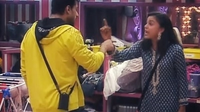 Shalin Bhanot and Sumbul Touqeer Khan fight in the Bigg Boss 16 house. Shalin Bhanot and Sumbul Touqeer Khan fight in the Bigg Boss 16 house.