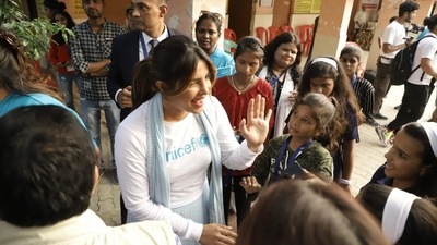 Priyanka Chopra dropped a video of herself on her Instagram handle prior to visiting various UNICEF centres. (HT Photo/Deepak Gupta) Priyanka Chopra dropped a video of herself on her Instagram handle prior to visiting various UNICEF centres. (HT Photo/Deepak Gupta)