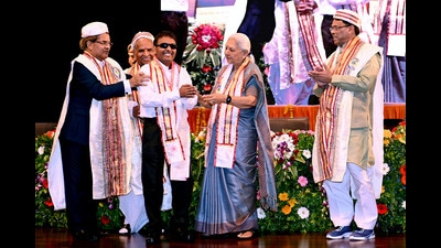 Many of the meritorious students clinched several medals (HT PHOTO) Many of the meritorious students clinched several medals (HT PHOTO)
