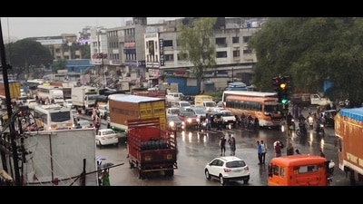 Traffic at Chakan (HT FILE PHOTO) Traffic at Chakan (HT FILE PHOTO)